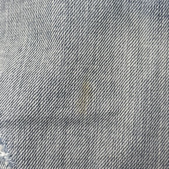 Old Navy Y2K Distressed Denim Mini Skirt Raw Hem Size 12 Blue Wash Button Front - Picture 4 of 9